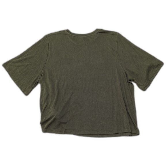 ASOS Womens Sz 14 Forest Green Top Modern Minimalist Basic Streetwear Boho - Picture 2 of 4